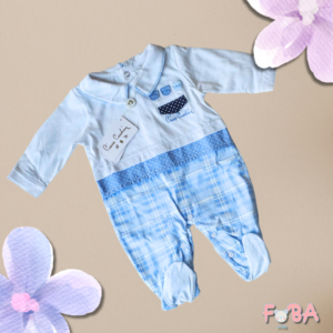 TUTINA NEONATO COTONE 100% CON ORSETTI RICAMATI 0-1 MESE