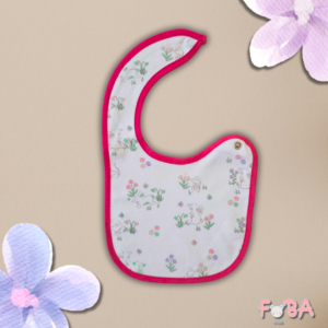 BAVAGLINI NEONATO IN COTONE CON CLIP - ROSA