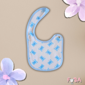 BAVAGLINI NEONATO IN COTONE CON CLIP - AZZURRO