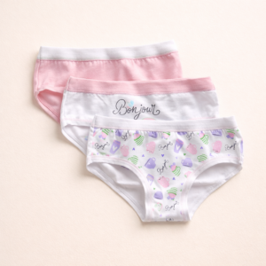 CONFEZIONE 3 SLIP BAMBINA ROSSOPORPORA IN COTONE ED ELASTAN – FANTASIE ASSORTITE