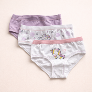 CONFEZIONE 3 SLIP BAMBINA ROSSOPORPORA IN COTONE ED ELASTAN – FANTASIE ASSORTITE