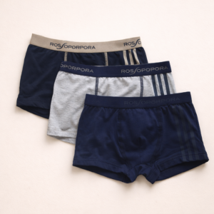 CONFEZIONE 3 BOXER BAMBINO ROSSOPORPORA IN COTONE ED ELASTAN – FANTASIE ASSORTITE