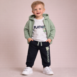 COMPLETO 3 PEZZI FELPA, T-SHIRT E PANTALONE