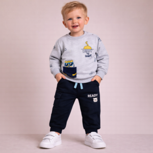 COMPLETO NEONATO 2 PEZZI IN COTONE CON STAMPE