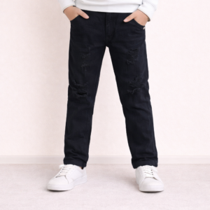 PANTALONI BAMBINO CON STRAPPI IN COTONE