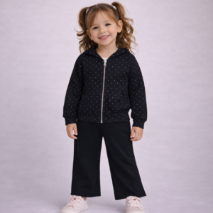 COMPLETO TUTA BAMBINA CON FELPA E PANTALONE A ZAMPA