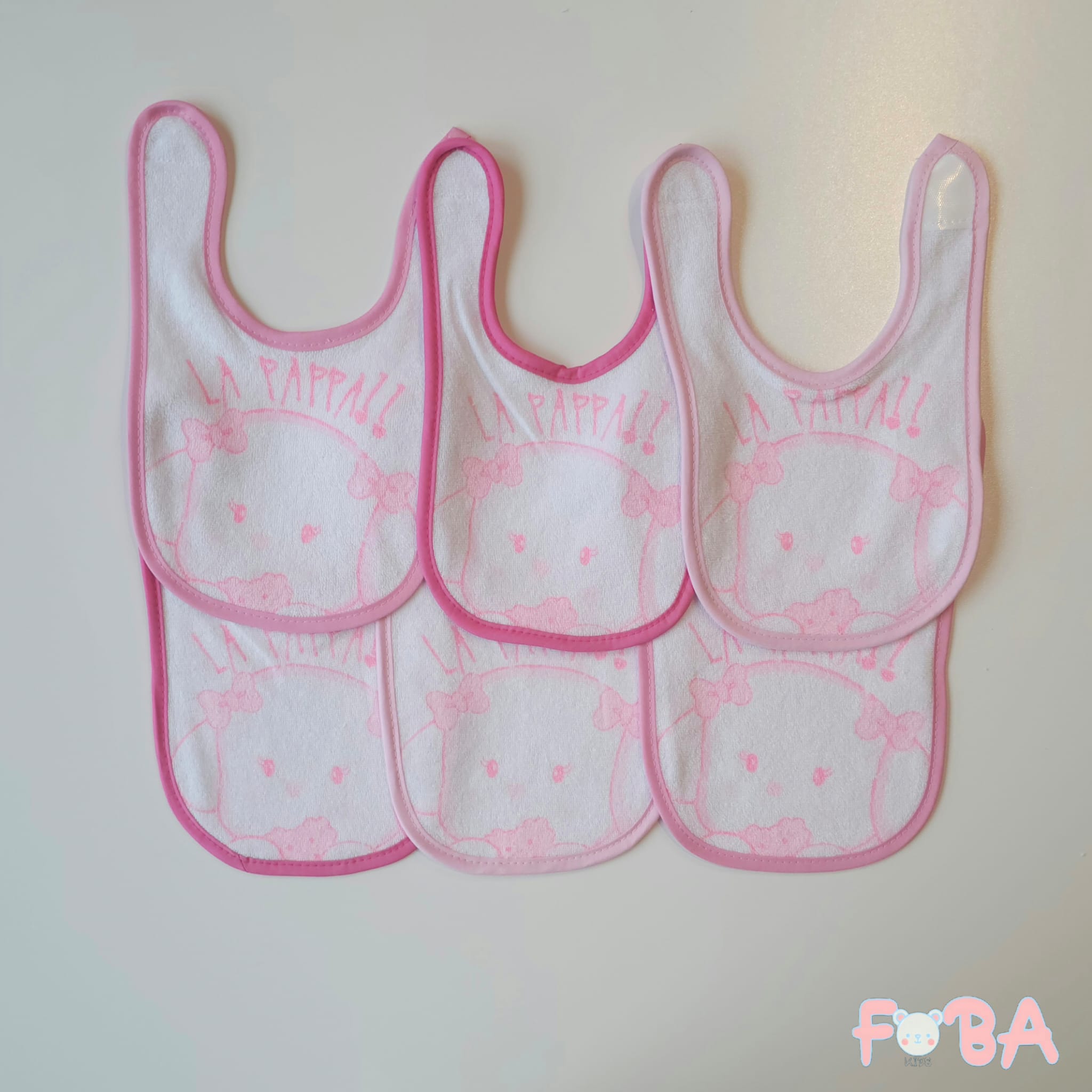 CONFEZIONE 6 BAVETTE NEONATA/O - immagine 3