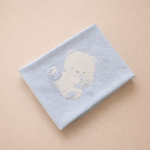 COPERTINA NEONATO NAZARENO GABRIELLI CON ORSETTO – 70X95 CM