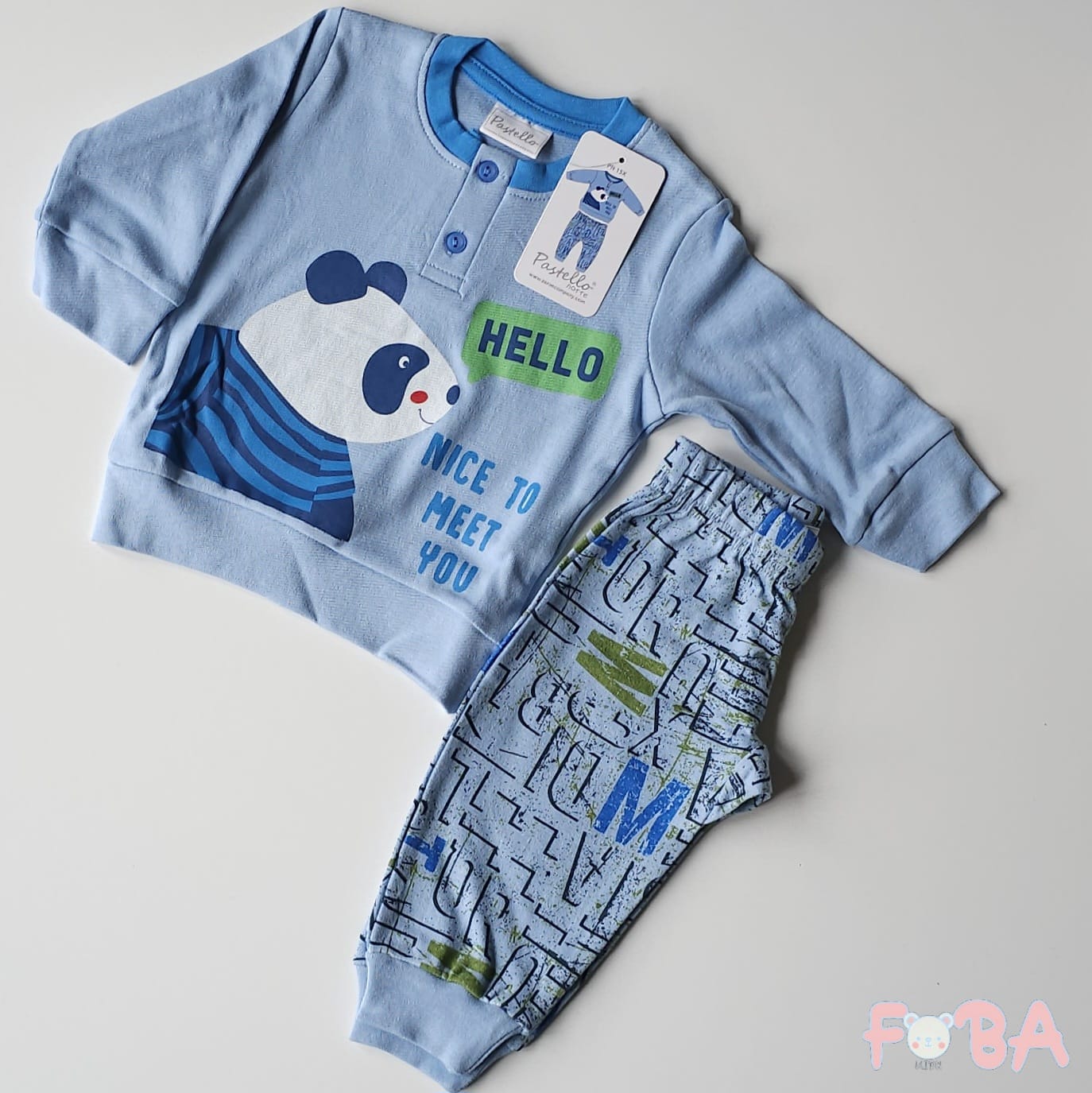 PIGIAMA PASTELLO M 9-18 MESI