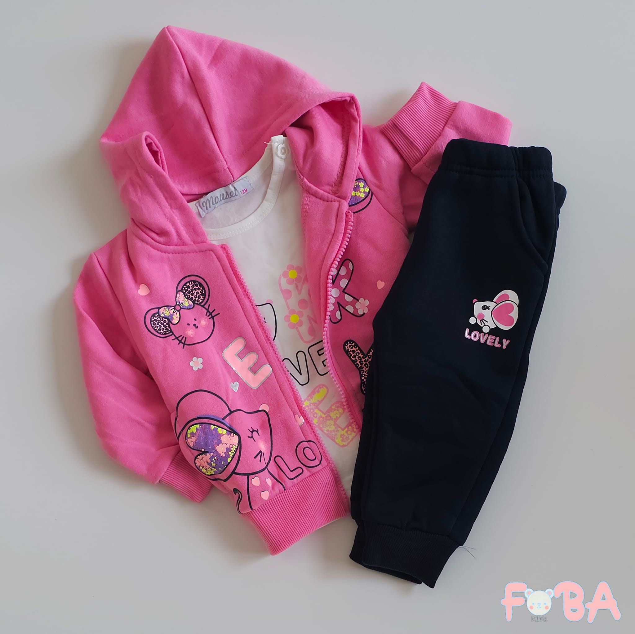 COMPLETO 3 PEZZI FELPATO F 12-36 MESI - immagine 5