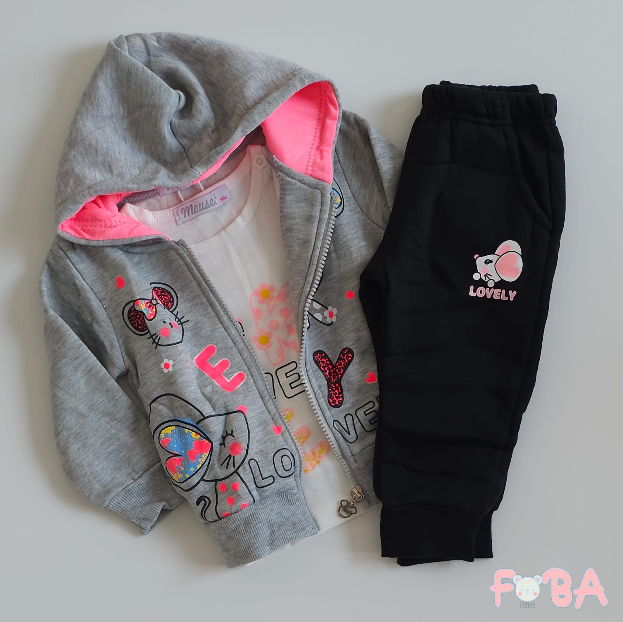 COMPLETO 3 PEZZI FELPATO F 12-36 MESI - immagine 9