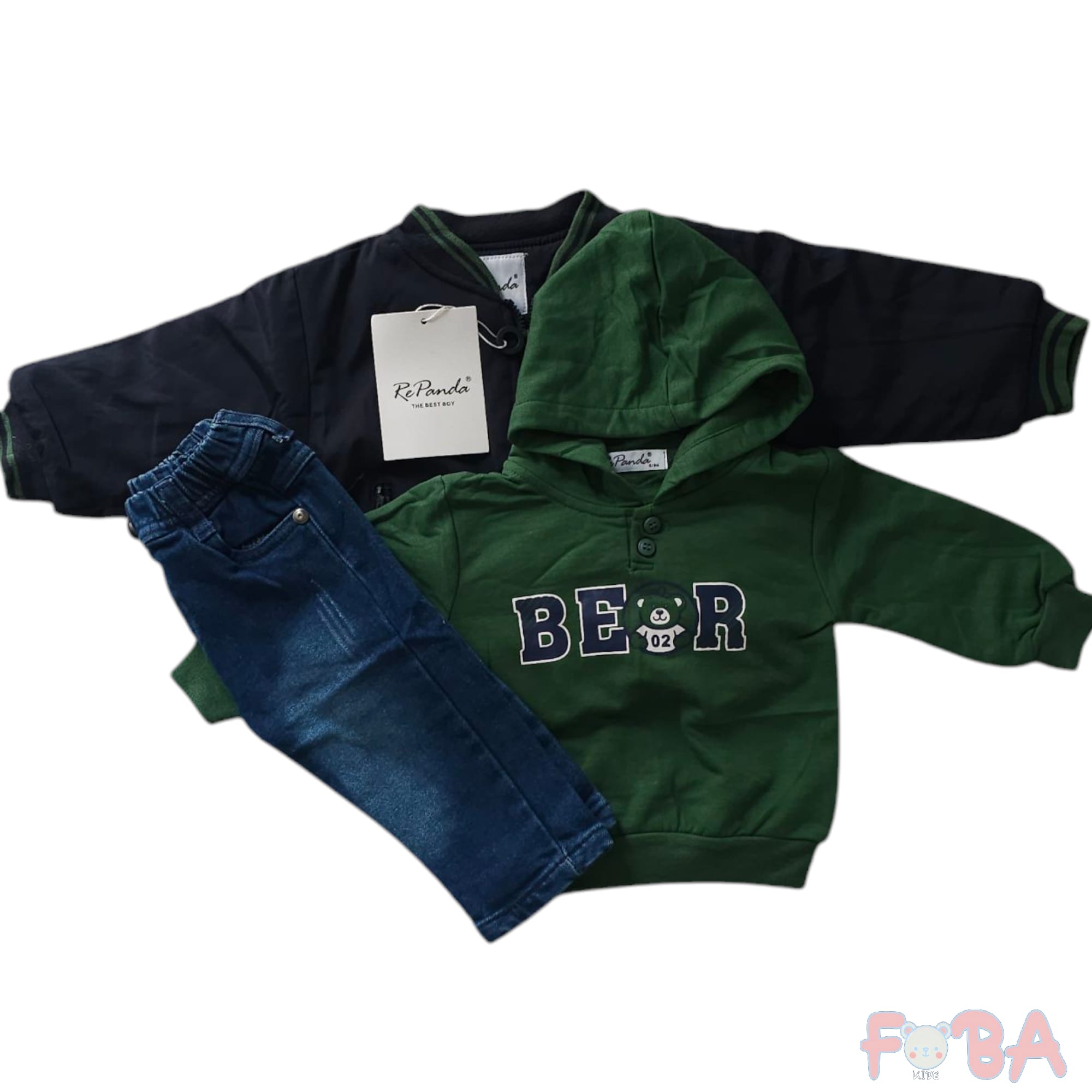 COMPLETO 3 PEZZI CON GIACCHETTO M 6-24 MESI