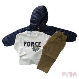 COMPLETO 3 PEZZI CON GIUBBOTTO M 6-36 MESI