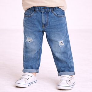 JEANS NEONATO CON STRAPPI – 100% COTONE