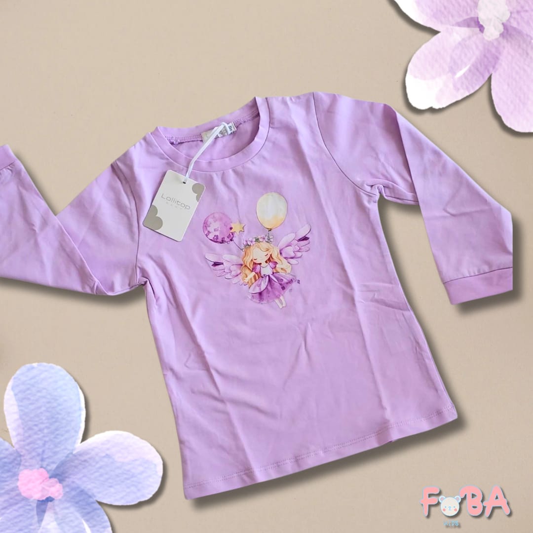 T-SHIRT MANICA LUNGA BAMBINA 12-36 MESI - immagine 2