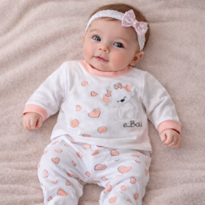 TUTINA CLINICA NEONATA IN COTONE CON RICAMO CAGNOLINO - 3-6 MESI