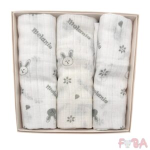 CONFEZIONE 3 MUSSOLE NEUTRO