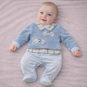 TUTINA IN CINIGLIA “BATUFFOLINI” COLOR CIELO – TAGLIA 1-3 MESI