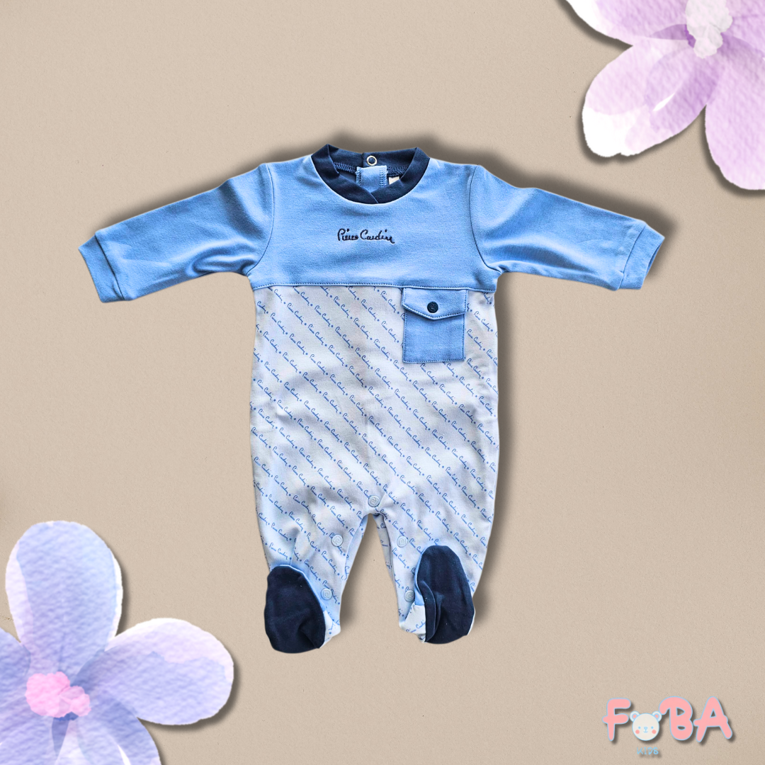 TUTINA NEONATO PIERRE CARDIN IN CALDO COTONE – AZZURRA (1-3 MESI)