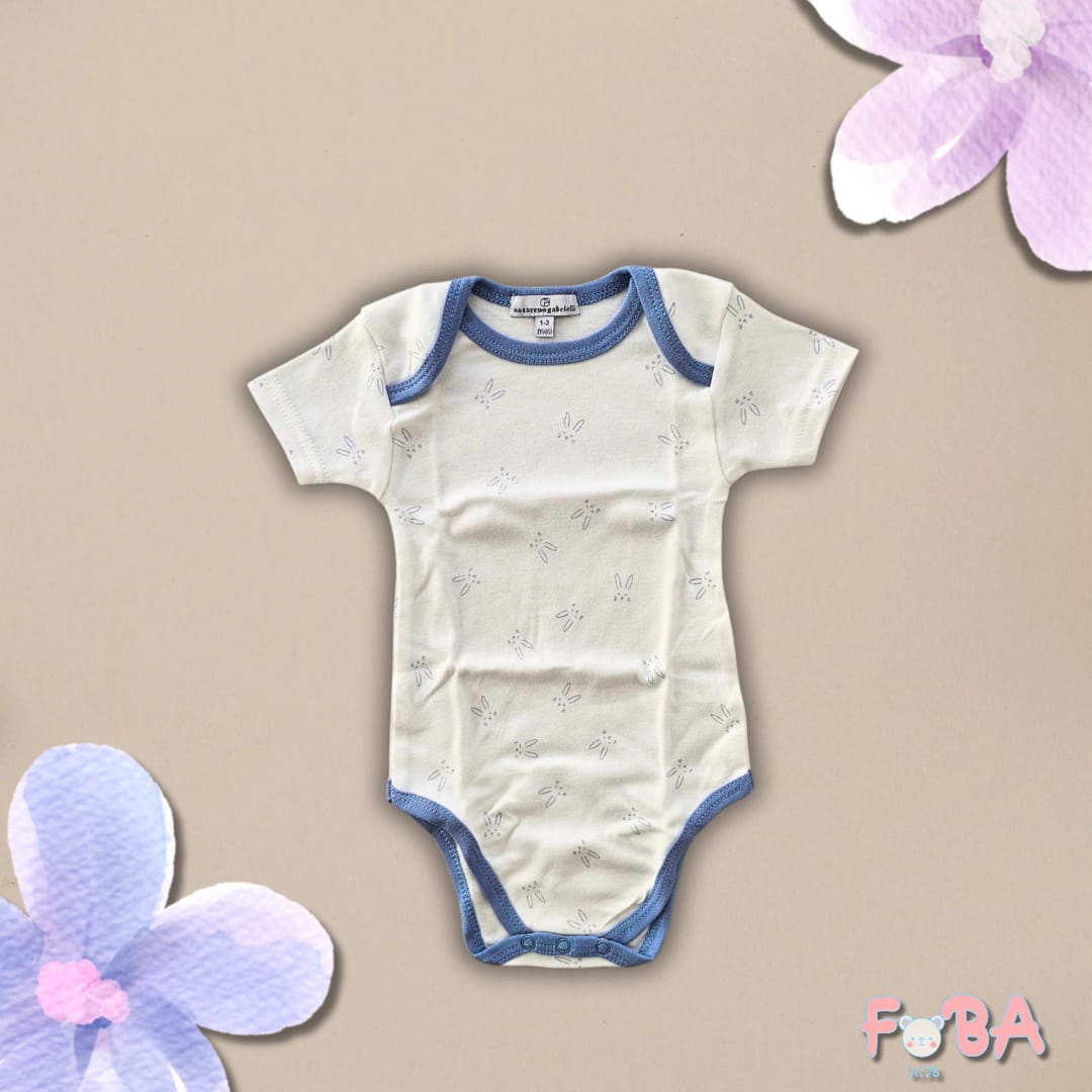 COMPLETO NEONATO AZZURRO 4 PEZZI – TUTINA, BODY, CUFFIETTA E MUFFOLINE 1-3 MESI - immagine 3