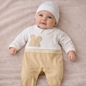 TUTINA NEONATO BIANCO E BEIGE – 1-3 MESI