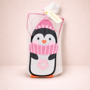 SET REGALO NEONATO CON ACCAPPATOIO TRIANGOLO ROSA