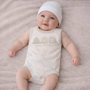 BODY SMANICATO NEONATA/O IN COTONE 100% 6 / 9 / 12 MESI