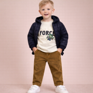 COMPLETO 3 PEZZI BAMBINO PANTALONI + T-SHIRT + GIUBBOTTINO 9-30 MESI