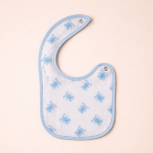 BAVAGLINI NEONATO IN COTONE CON CLIP - AZZURRO
