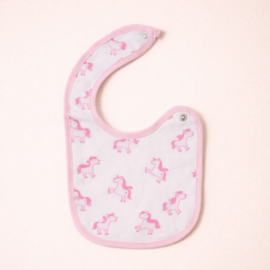 BAVAGLINI NEONATO IN COTONE CON CLIP - ROSA