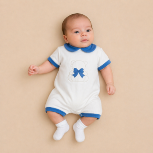 PAGLIACCETTO NEONATO CON ORSETTO RICAMATO – 3-6 MESI