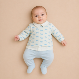 COMPLETO NEONATO DUE PEZZI CON FANTASIA MACCHININE – 0-3 MESI