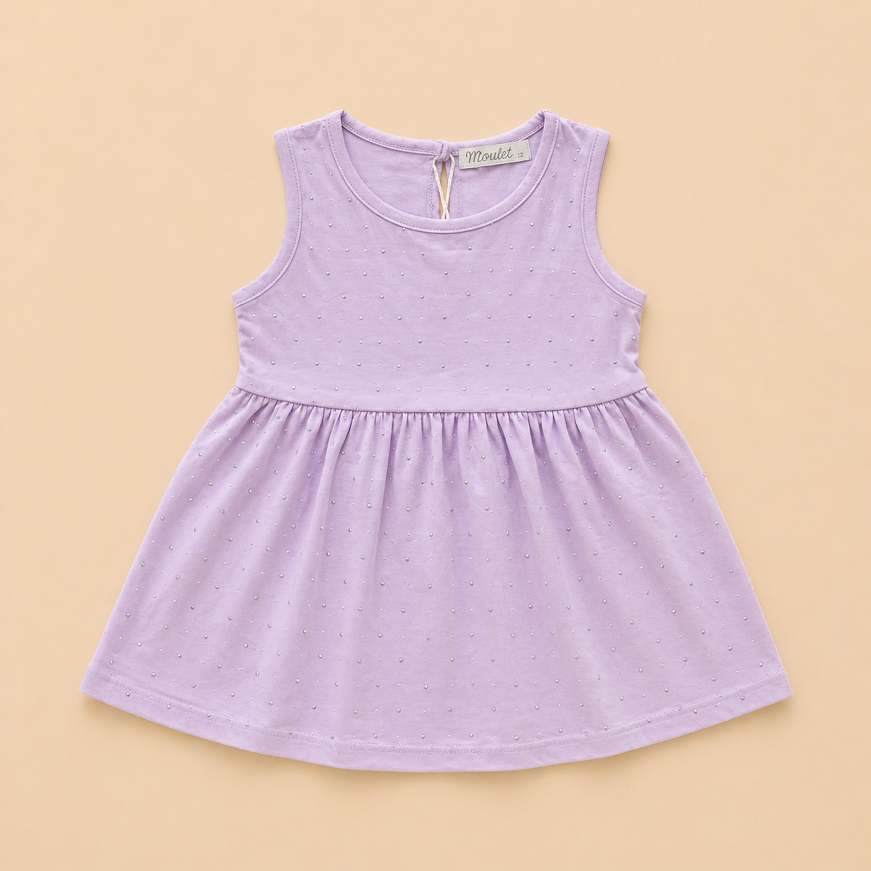 VESTITO BIMBA LILLA CON MICRO STRASS - immagine 2