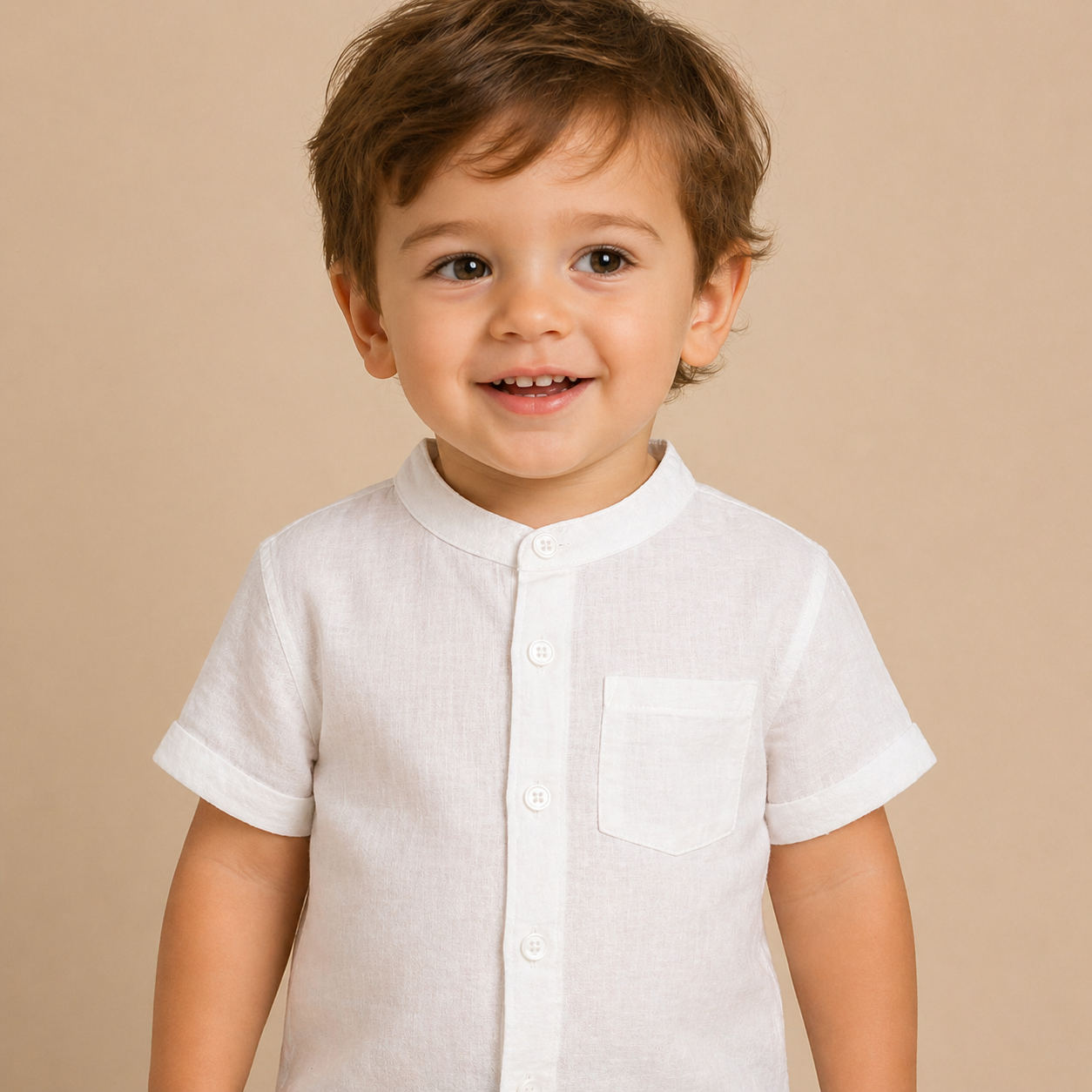 CAMICIA BIMBO BIANCA – MANICA CORTA