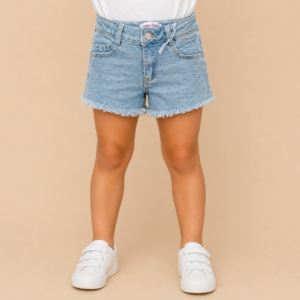 SHORTS BIMBA DENIM CON STRASS