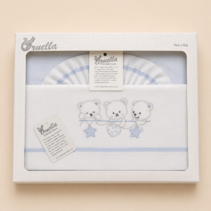 LENZUOLINO LETTINO ORSETTI AZZURRI – 100% COTONE