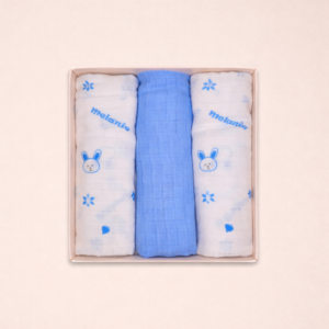 MUSSOLE AZZURRO 70X70 COTONE 100%